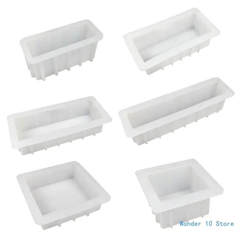 

Silicone Soap Mold Rectangle Bread Toast Loaf Molds Cake Chocolate Ice Cube Tray