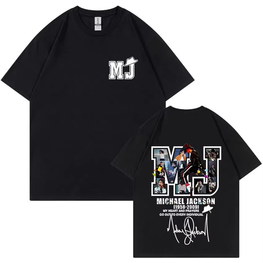 Classic Michael Jackson Print T-shirt Punk Rock Fashion Trend 2025-26 Summer Women Men Cotton Print Loose Casual T-shirt