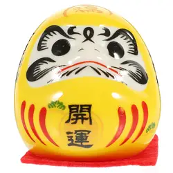 1Pc Dharma Eggs Ceramic Figurines Japanese naments Dashboard Decor Home Garden Wealth Craft Gift Miniatures