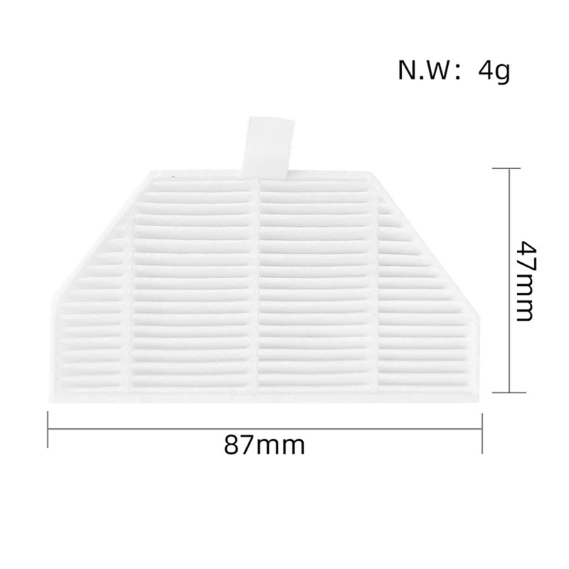 1 Set Hepa Filter Side Brush Mop Cloths Sweeper Accessories For Xiaomi Roidmi EVA Self-Cleaning Emptying Robot Vacuum SDJ06RM