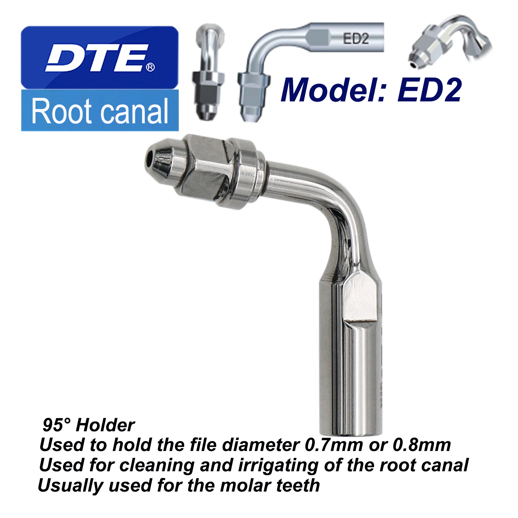 

DTE Dental Ultrasonic Scaler Scaling Tip ED2 Root Canal Periodontics Endodontics Fit for SATELEC DTE NSK Ultrasonic Scalers