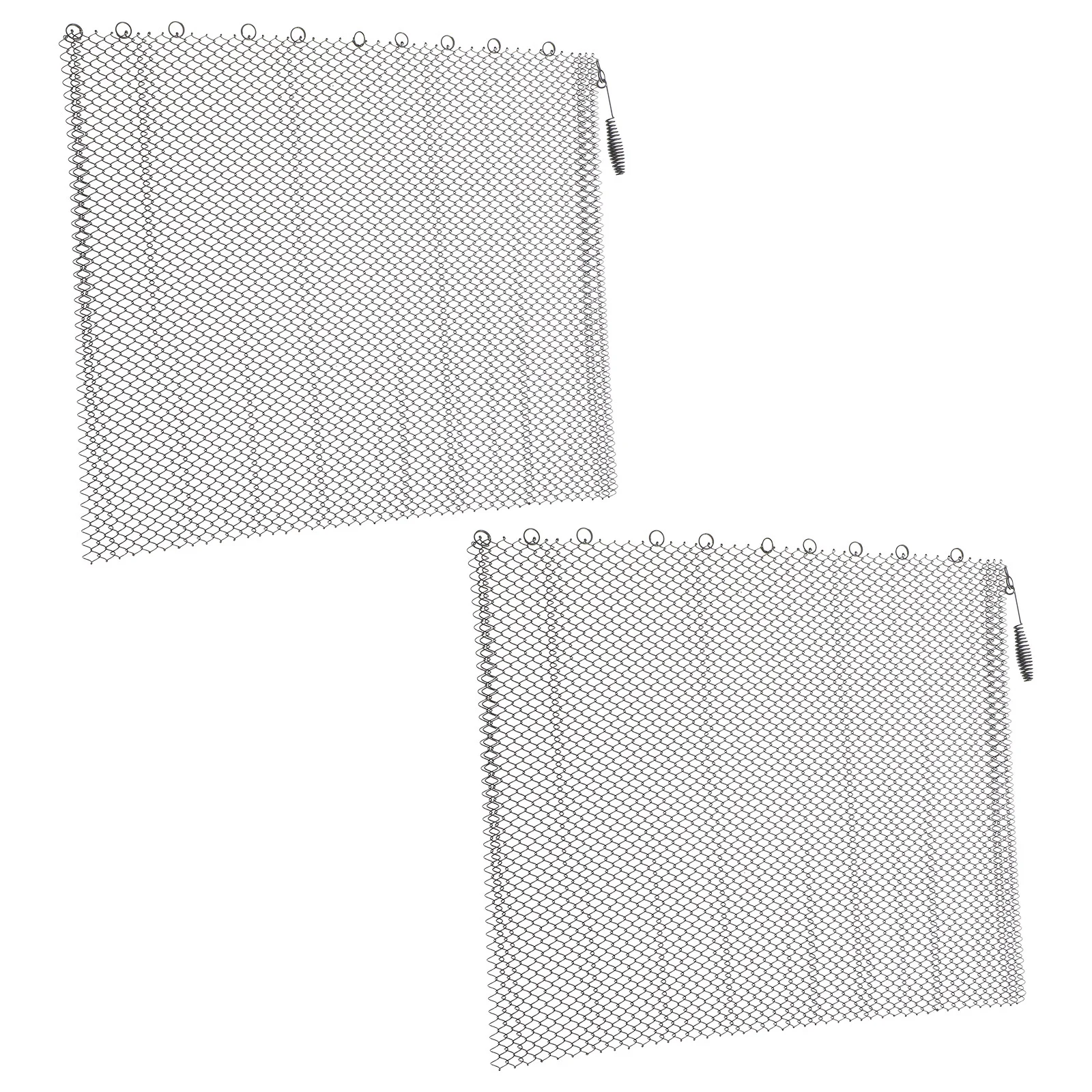2 Pcs Black Curtains Fireplace Mesh Screens Iron Sparks Guard Accessory Small Hearth Panel Parts for Home
