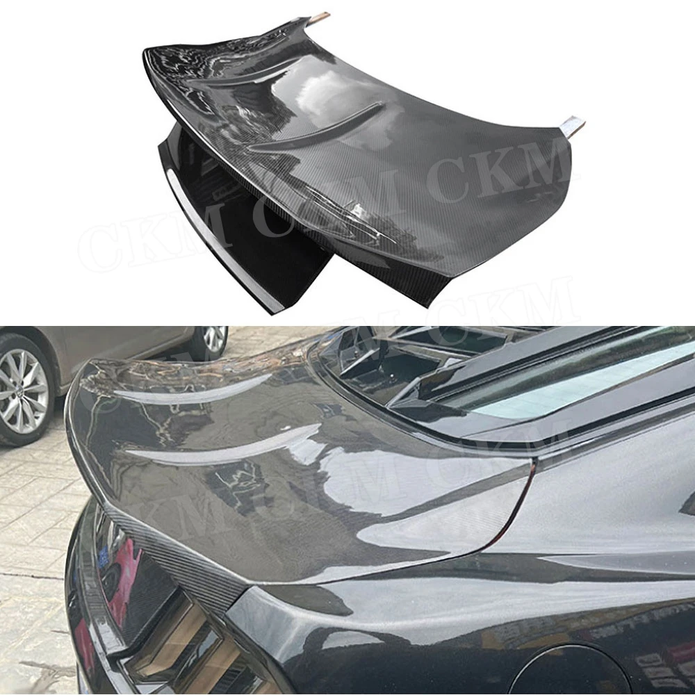 

Carbon Fiber Tailgate For Ford Mustang 2015-2018 W Style FRP Rear Trunk Boot Cover Body Kits Car Styling Accessories Decoration