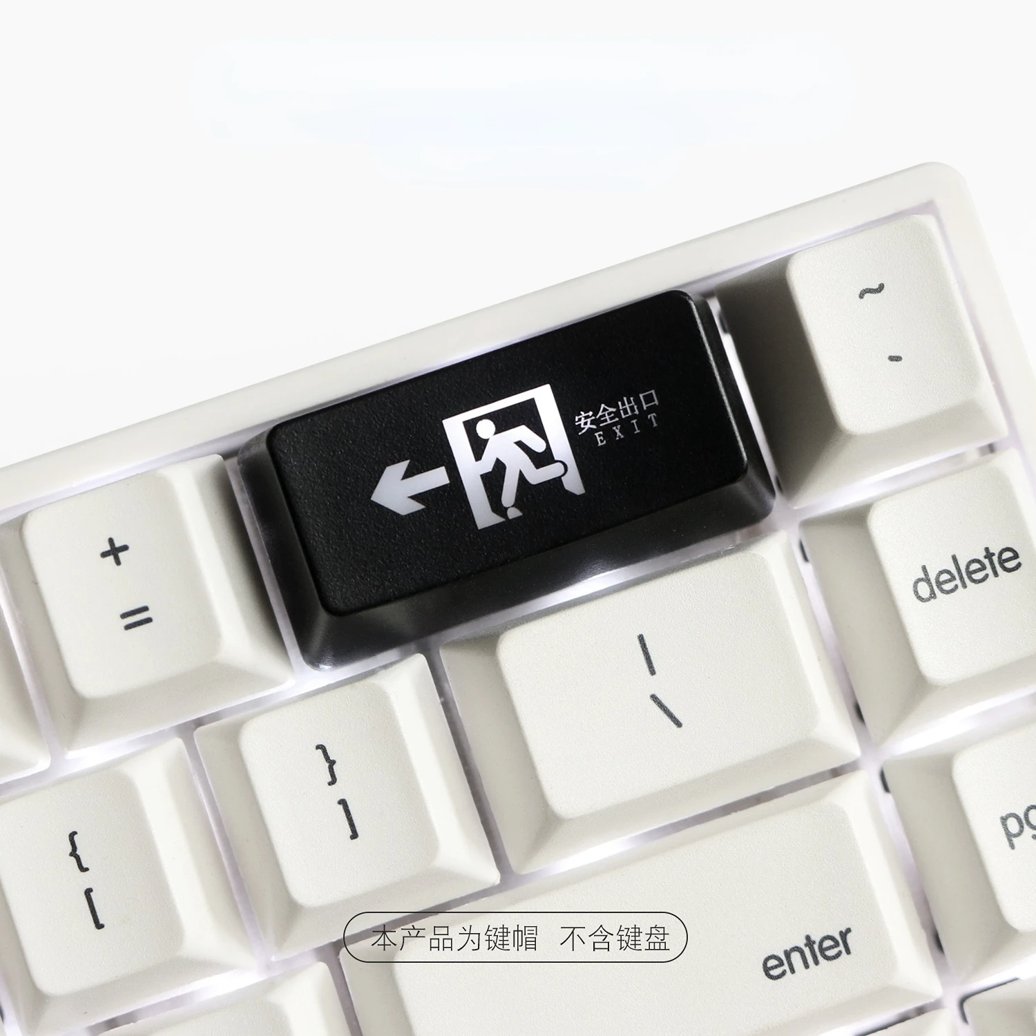 Backspace Keycaps Enter Key ABS OEM Height Red Black Mechanical Keyboard Exit Theme Personalized Backlight Through GK61 Game