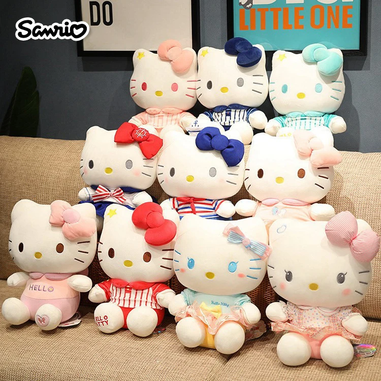 Sanrio Hello Kitty Anime Kuromi Melody Cartoon Cute Plush Stuffed Toys Miękka poduszka Plushies Breloczek do kluczy Prezenty urodzinowe dla