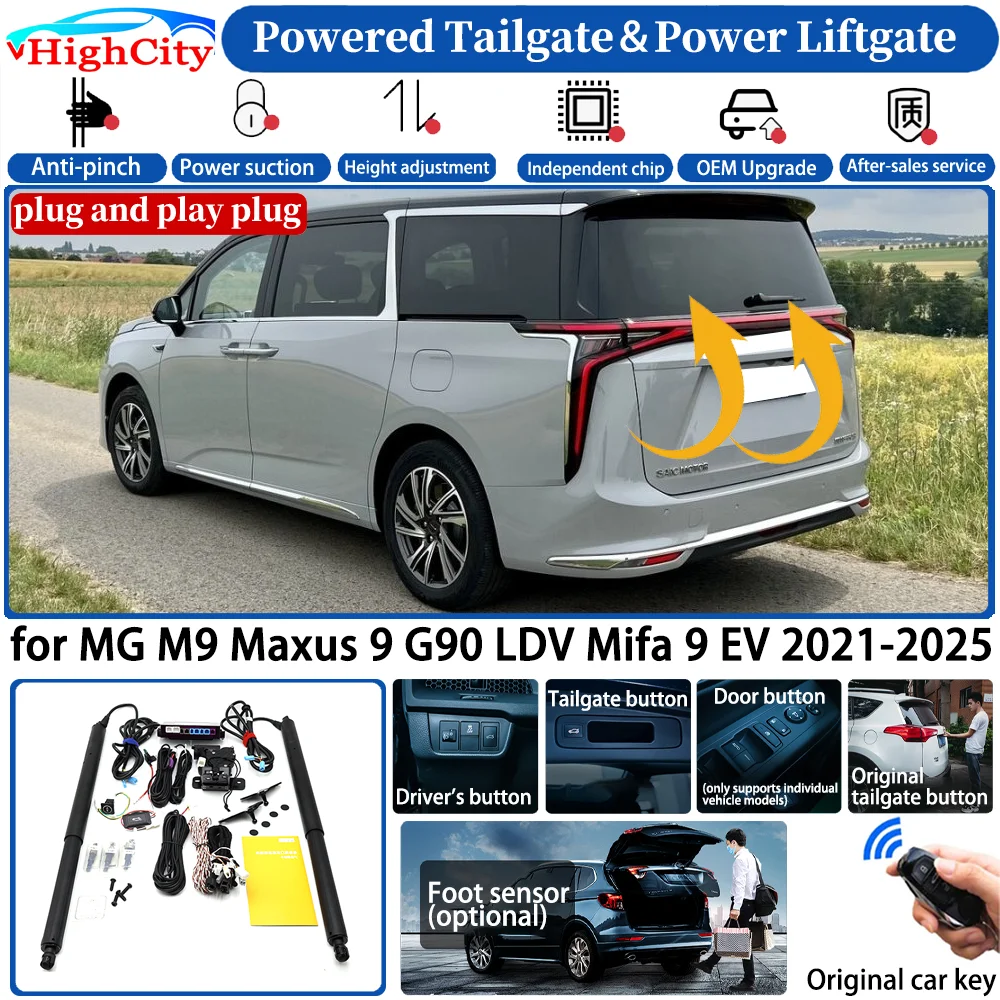 for MG M9 Maxus 9 G90 LDV Mifa 9 EV 2021-2025 Automatic Smart Powered Tailgate Power Liftgate System Intelligent Trunk Lift Kit