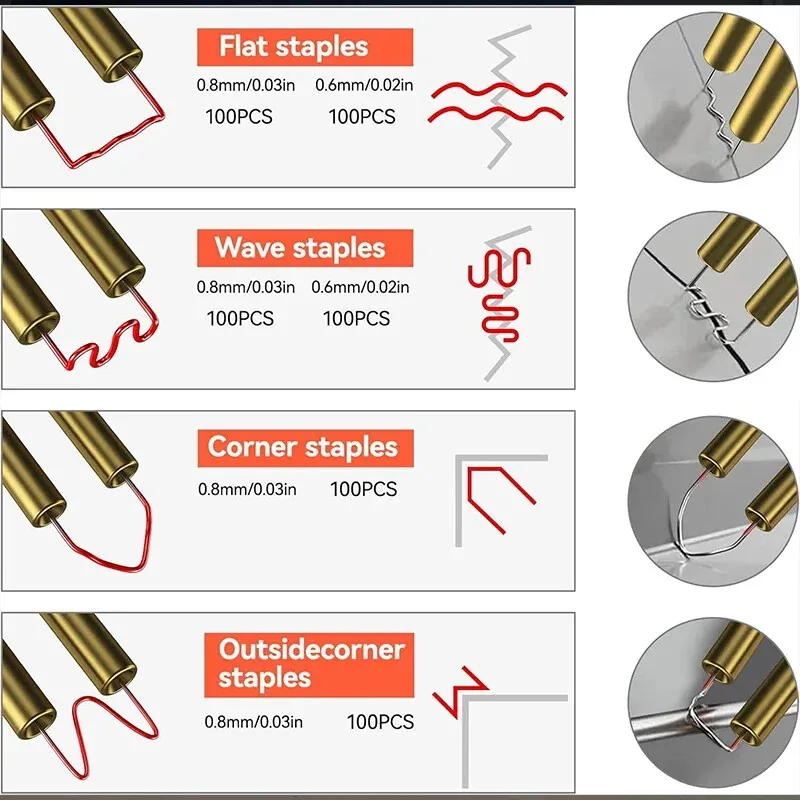 100W Plastic Welding Machine Kit Bumper Repair Gun With Iron Hot Stapler Welding