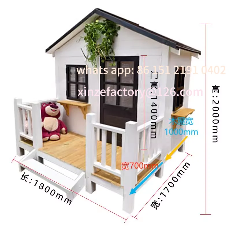 شرفة شتوية قابلة للتخصيص، شرفة بناء، حديقة منزلية، تجميع فناء، غرفة الحيوانات الأليفة، لعبة متحركة، منزل خشبي #5