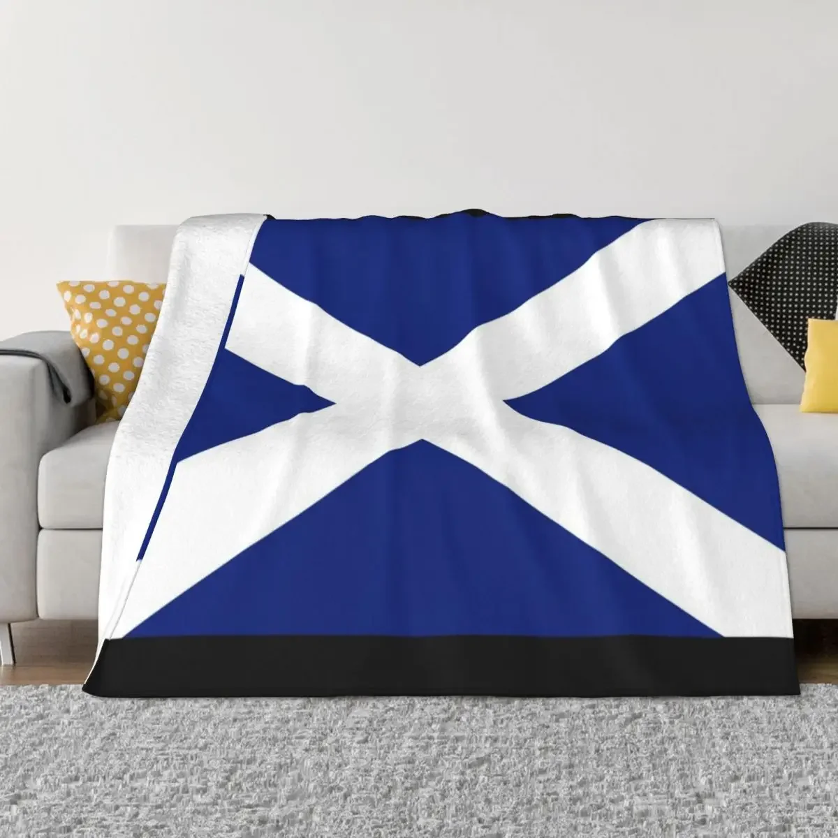 

BIG St Andrew's Cross - Scottish Flag T-Shirt Bedspread Duvet Throw Blanket Soft Big Bed Fashionable Blankets