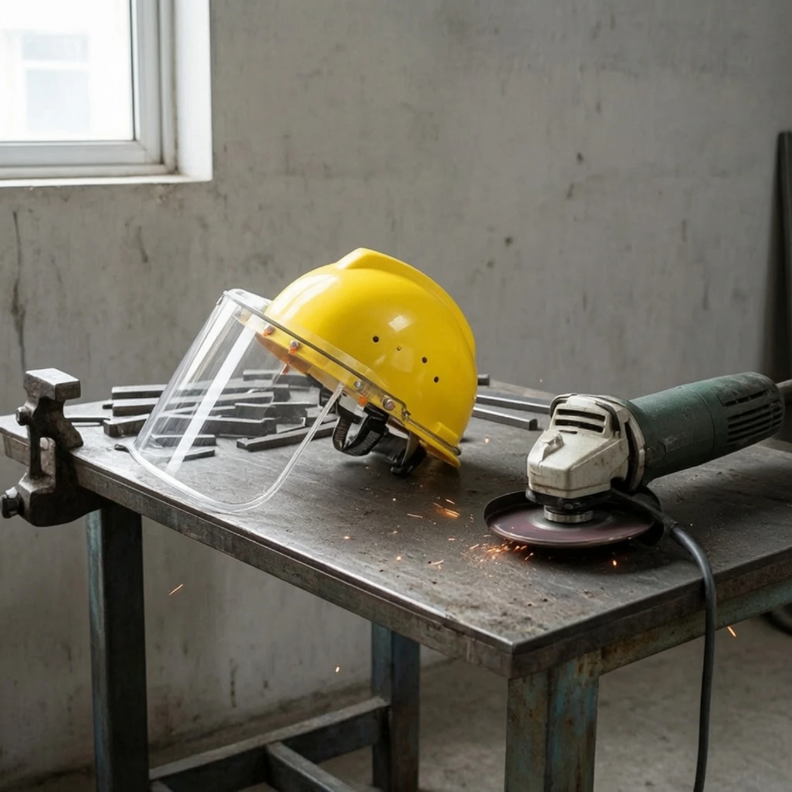 Clear Full Face Visor Full-Coverage Full Face Visor with Headband Lightweight Ergonomic for Workshop, Yard