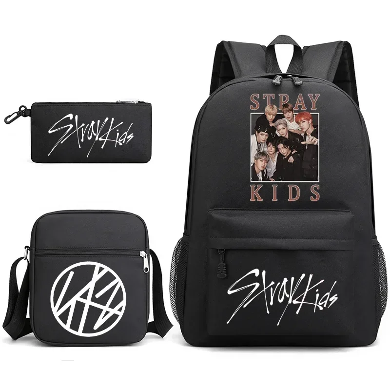 Kpop Stray Kid Backpack Schoolbag Shoulder Bag Pencil Case Gift for Kids Students