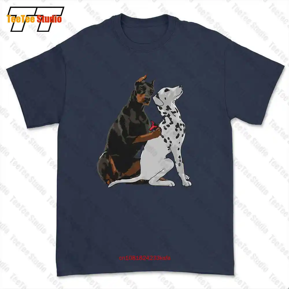 Cute Fashionable Doberman Tattooing Dalmatian Dog T-shirt Tee S6VH