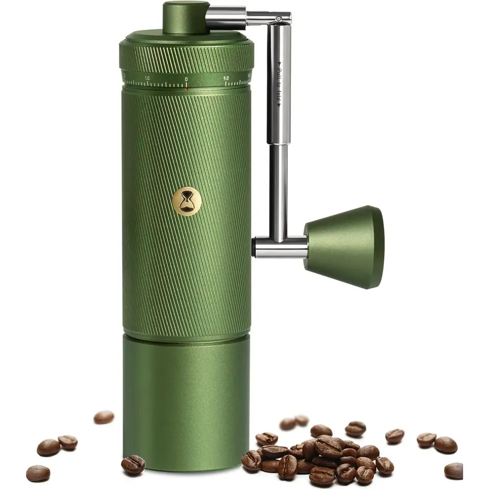 

Manual Coffee Grinder with External Adjustment and Stainless Steel Patented Burr, High Precision Premium Espresso Coffee Grinder