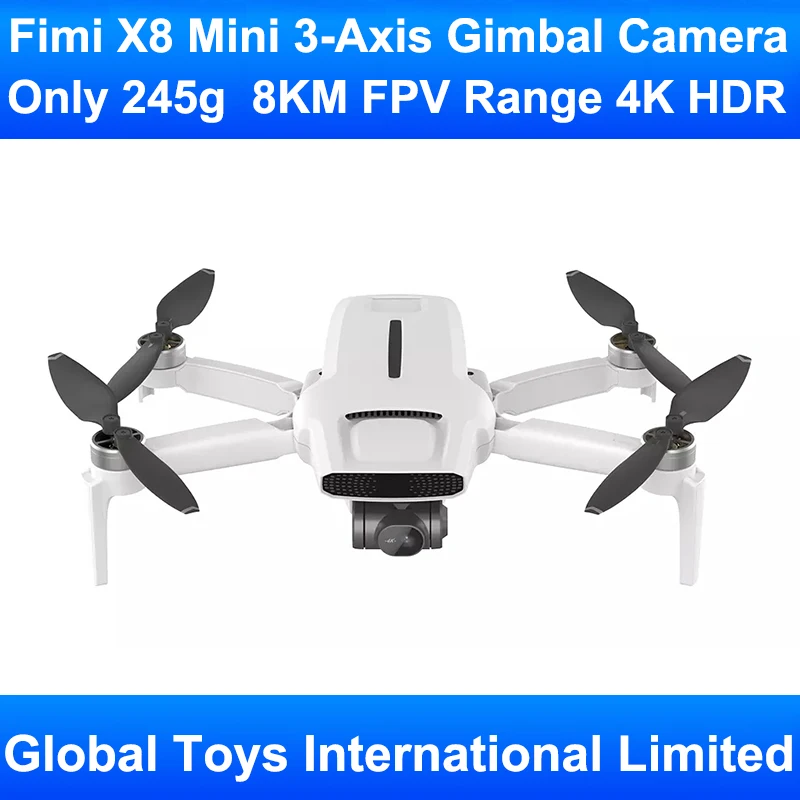 Nur 245g Fimi X8 Mini mit 3-Achsen Gimbal Professional 4k Kamera GPS 8km Übertragungs reichweite RC Drohne Quadcopter vs Dji Mini Se