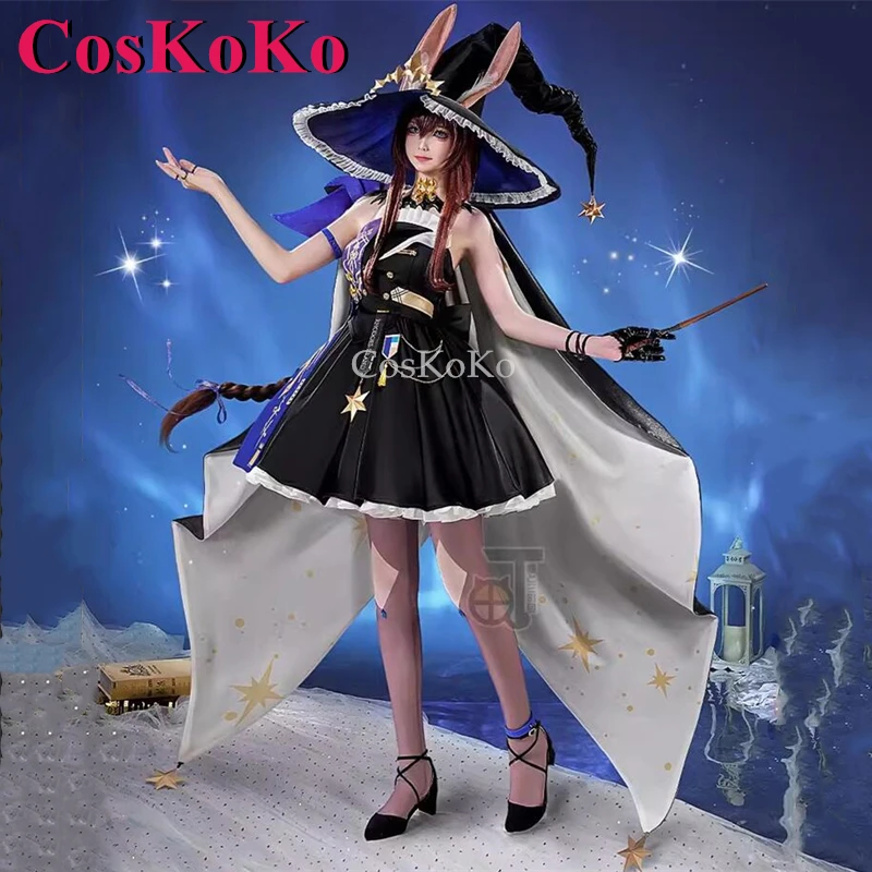 CosKoKo Amiya Cosplay Game Arknights Costume 2024 Ambience Synesthesia Lovely Sweet Uniform Dress Halloween Role Play Clothing