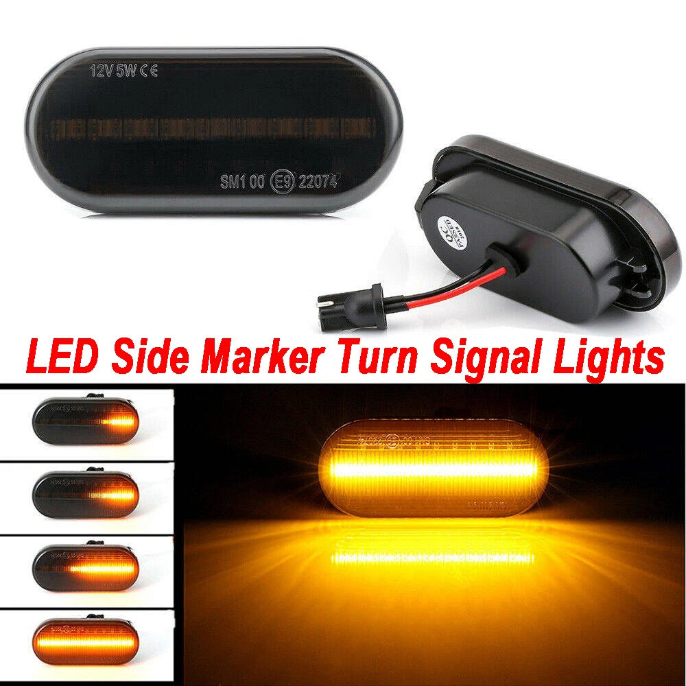 

Светодиодные динамические боковые габаритные указатели поворота, индикаторная мигалка, последовательная дымчатая левая и правая для Ford C-Max Fiesta Focus SEAT