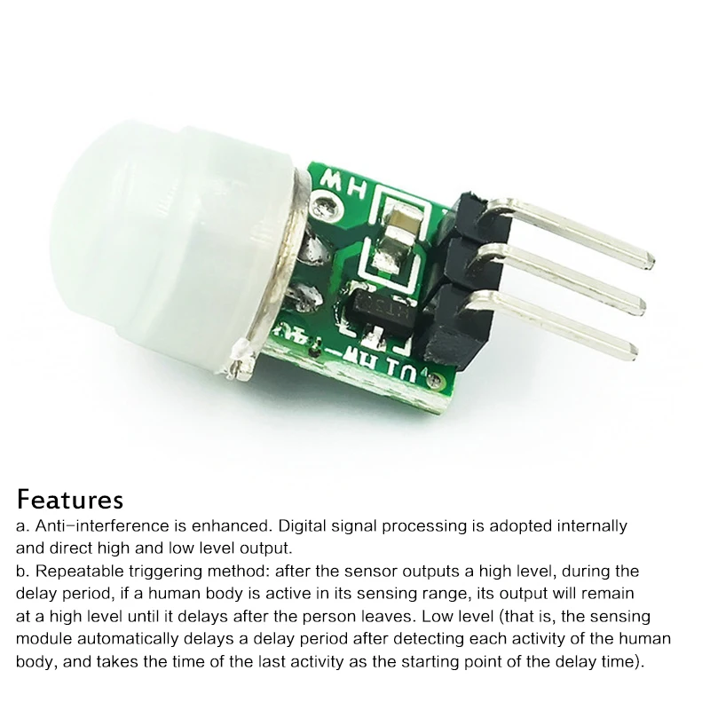 AM312 PIR Sensor humano del cuerpo de movimiento Mini módulo detector piroeléctrico infrarrojo IR