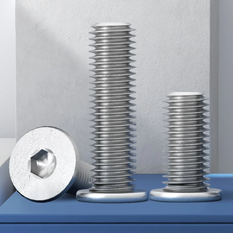 M5 M6 M8 M10 M12 304 Stainless Steel Hex Hexagon Socket Ultra Thin Flat Wafer Head Screw Bolt