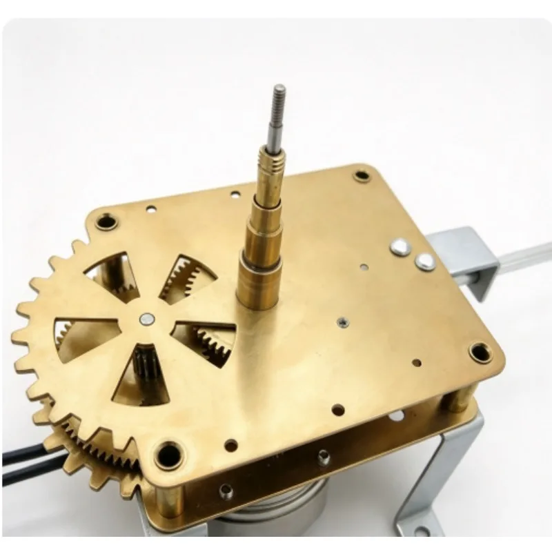 220V High Torque Clock Mechanism, Metal Gears with Extra Long Hands, Power Operated Replacement Part for Large Wall Clock