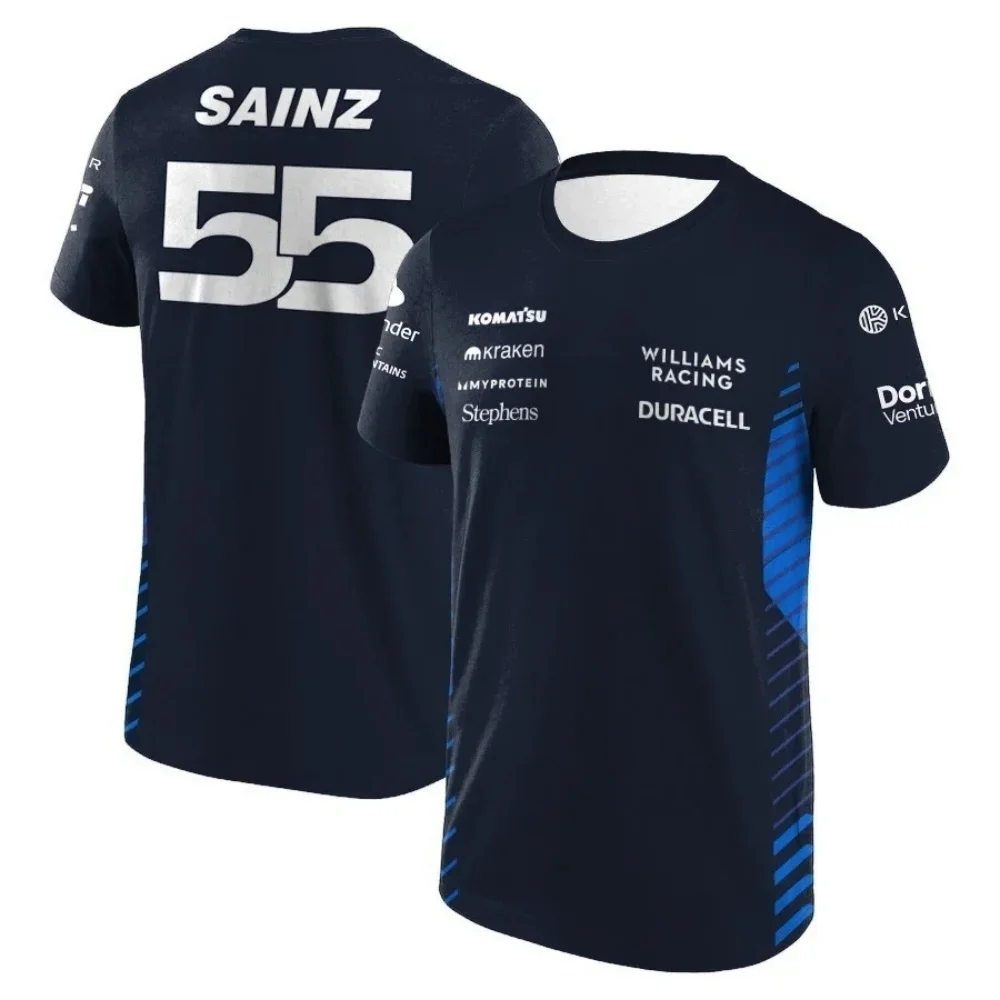 Camiseta unisex informal deportiva con cuello redondo para la colección de aficionados a F1