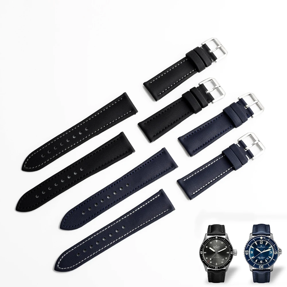 Premium Sailcloth Watch Band 18mm 19mm 20mm 21mm 22mm forOmega Blancpain Seiko Divers Handmade Stitching Quick Release Strap