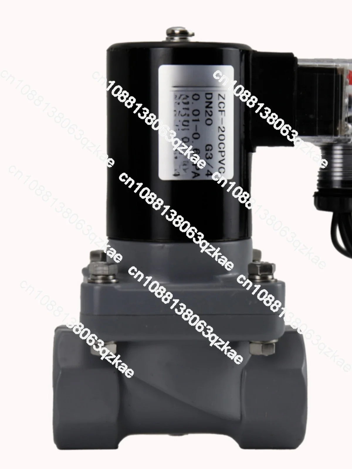 Corrosion-resistant solenoid valve Strong acid, strong alkali, concentrated sulfuric acid 60% CPVC chemical plastic 4 points