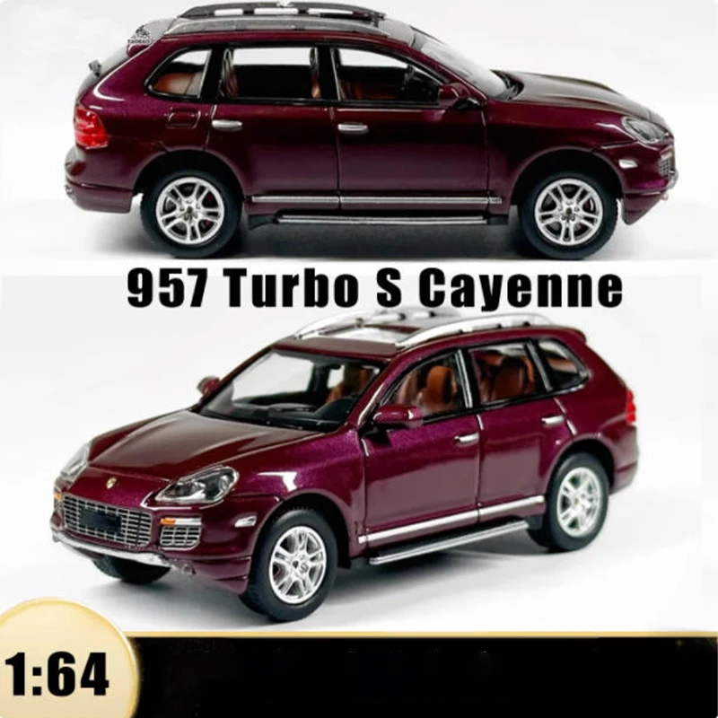 

Литой под давлением оригинальный масштаб 1:64 Cayenne 957 Turbo S, имитация сплава, модель автомобиля, статический дисплей, коллекционный подарок, сувенирное украшение