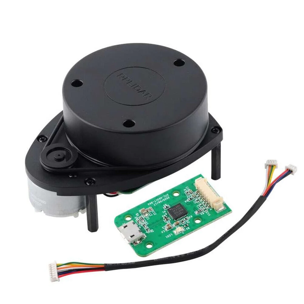 RPLIDAR A1M8-R6 LIDAR Sensor Kit 360 Degree 2D Laser Scanner 12M Radius Distance Detection for ROS Robot Navigation Location