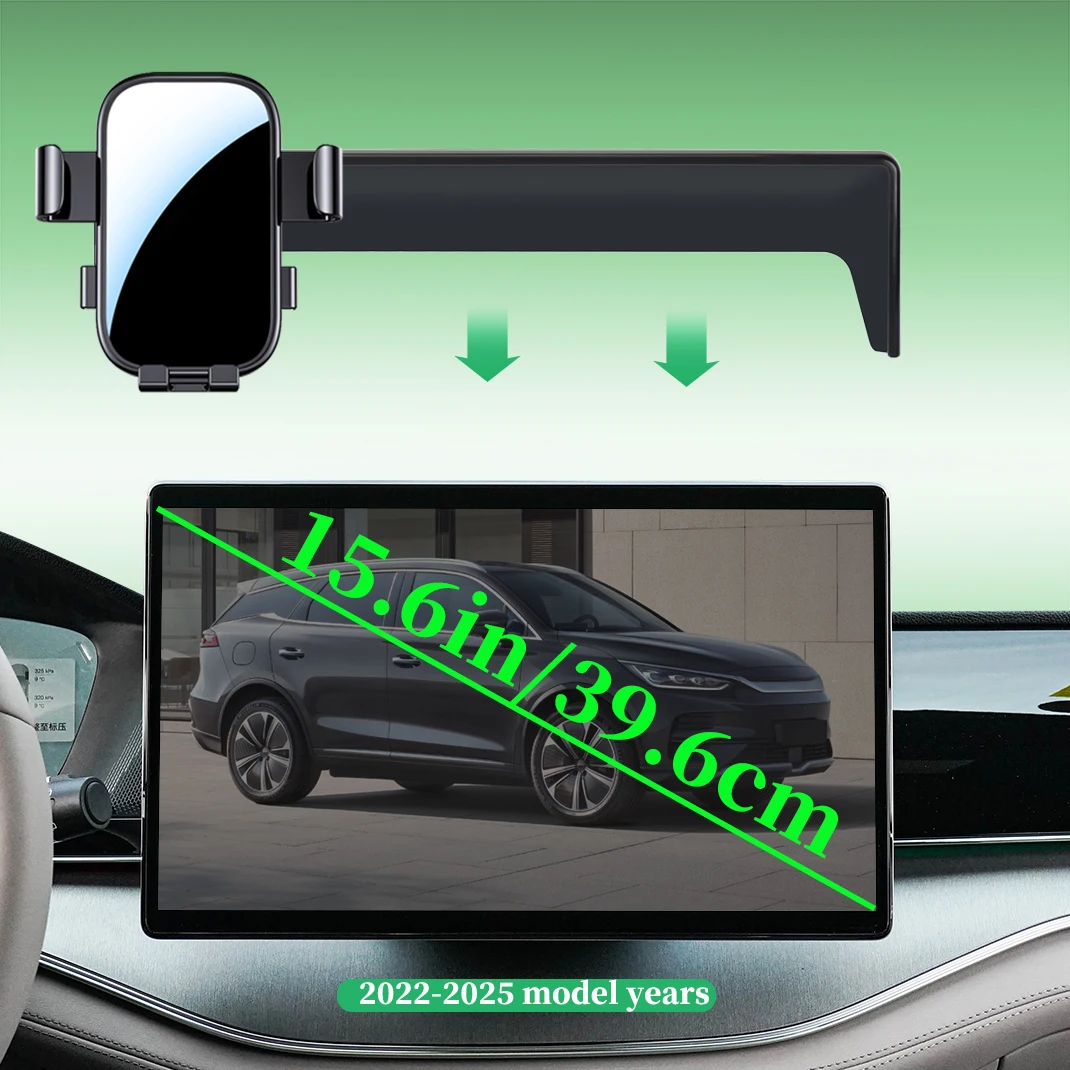 In-car phone mount for left-hand drive BYD Tang and Tang L (EV/DM-i) models, compatible with the 15.6-inch center display.
