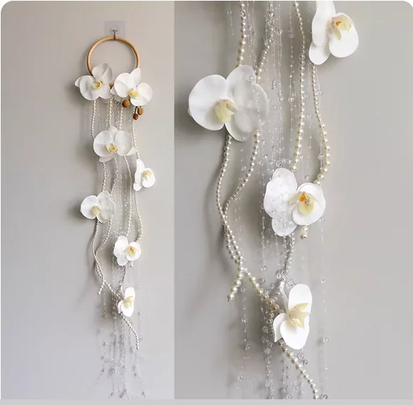Ins wind white Phalaenopsis holding flowers living room bedroom porch corridor decorations wedding photography props