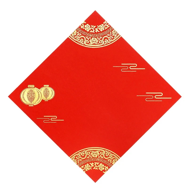 Chinese Red Xuan Paper Spring Festival Couplets Blank Rice Paper Square Thicken New Year Wedding Fu Character Chunlian Paper