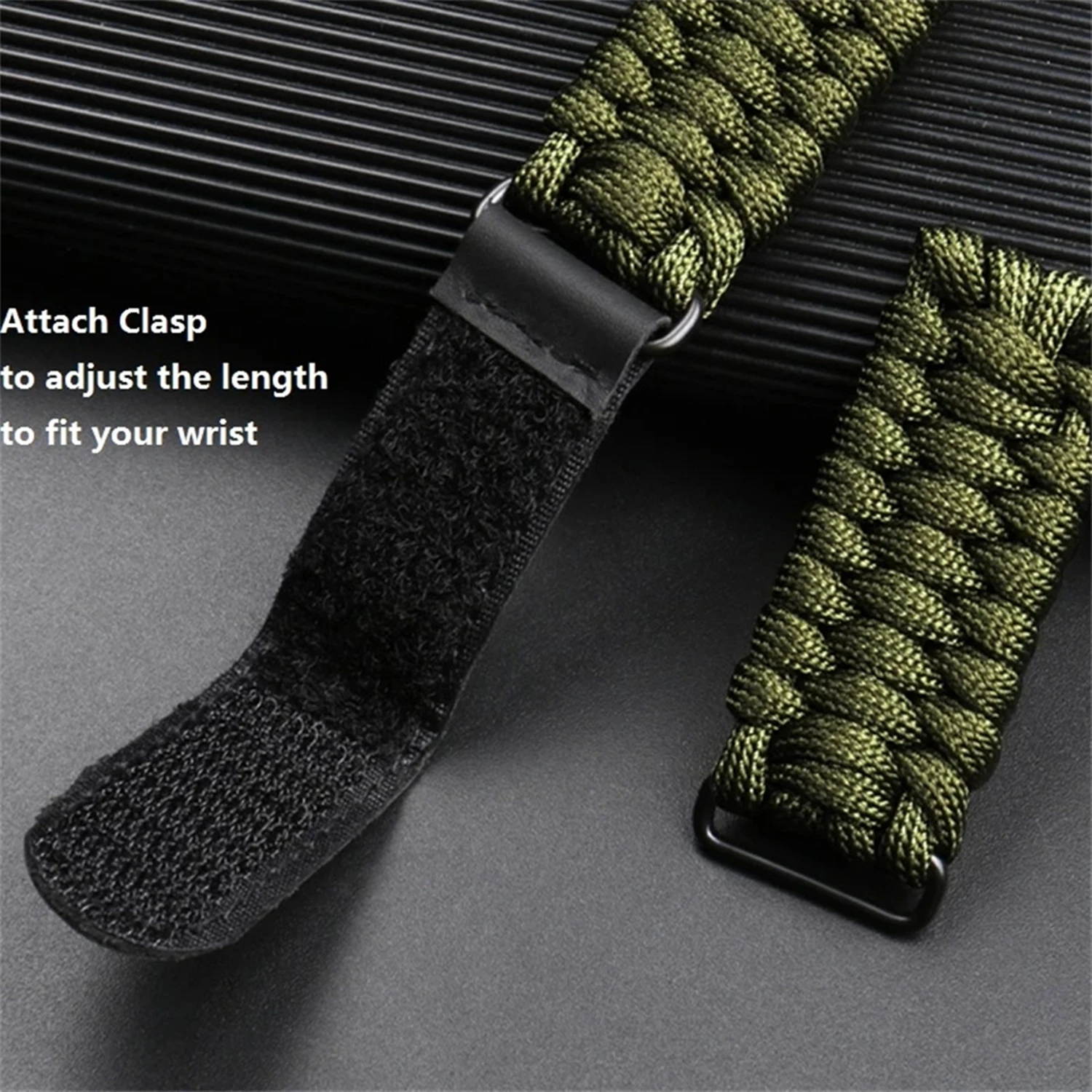 Rope Braided Strap For Apple Watch Ultra 49mm 45mm 41mm 44mm 40mm 42mm for iWatch 8 SE 6 5 3 7 Nylon Bracelet Adjustable Buckle