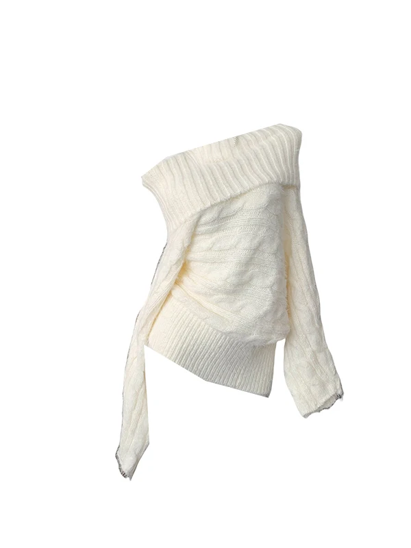 

Thiened шерстяной вязаный свитер женский зимний Faion ort Sle Fce на подкладке Turtlene Twist Design внутренний базовый слой