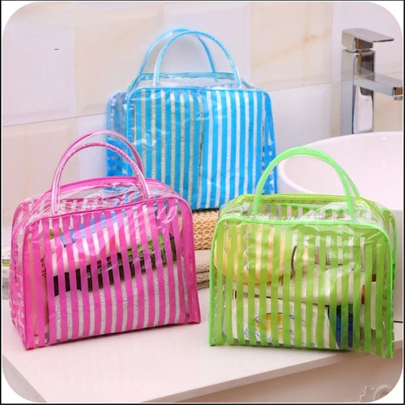 Travel Waterproof Clear Toiletry Bag Women Transparent Cosmetic Bag Portable Zipper Makeup Bags Case Organizer Pouch Handbag