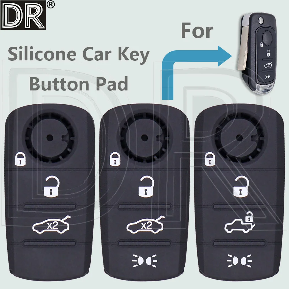 DR Car Key Button Pad For Fiat 500X Egea Tipo Crono Toro Nuovo Grazie 2016 2017 2018