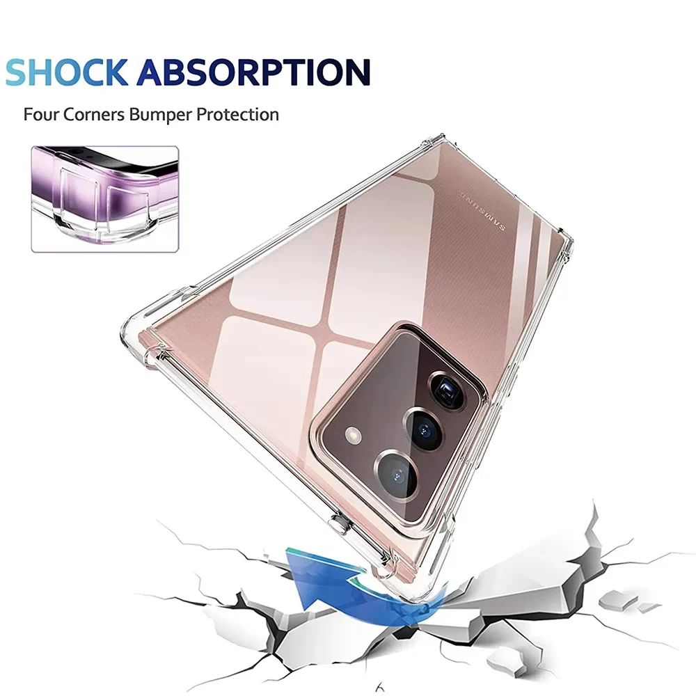 Note20 Shockproof Silicone Phone Case For Samsung Galaxy Note 20 5G Lens Protection Case for Samsung Note 20 Ultra 5G Back Cover