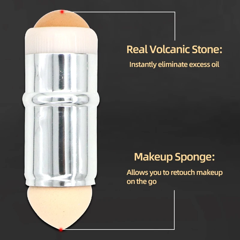 Face Oil Absorbing Roller Natural Volcanic Stone Massage Body Stick Makeup Face Skin Care Tool Facial Pores Cleaning Oil Roller