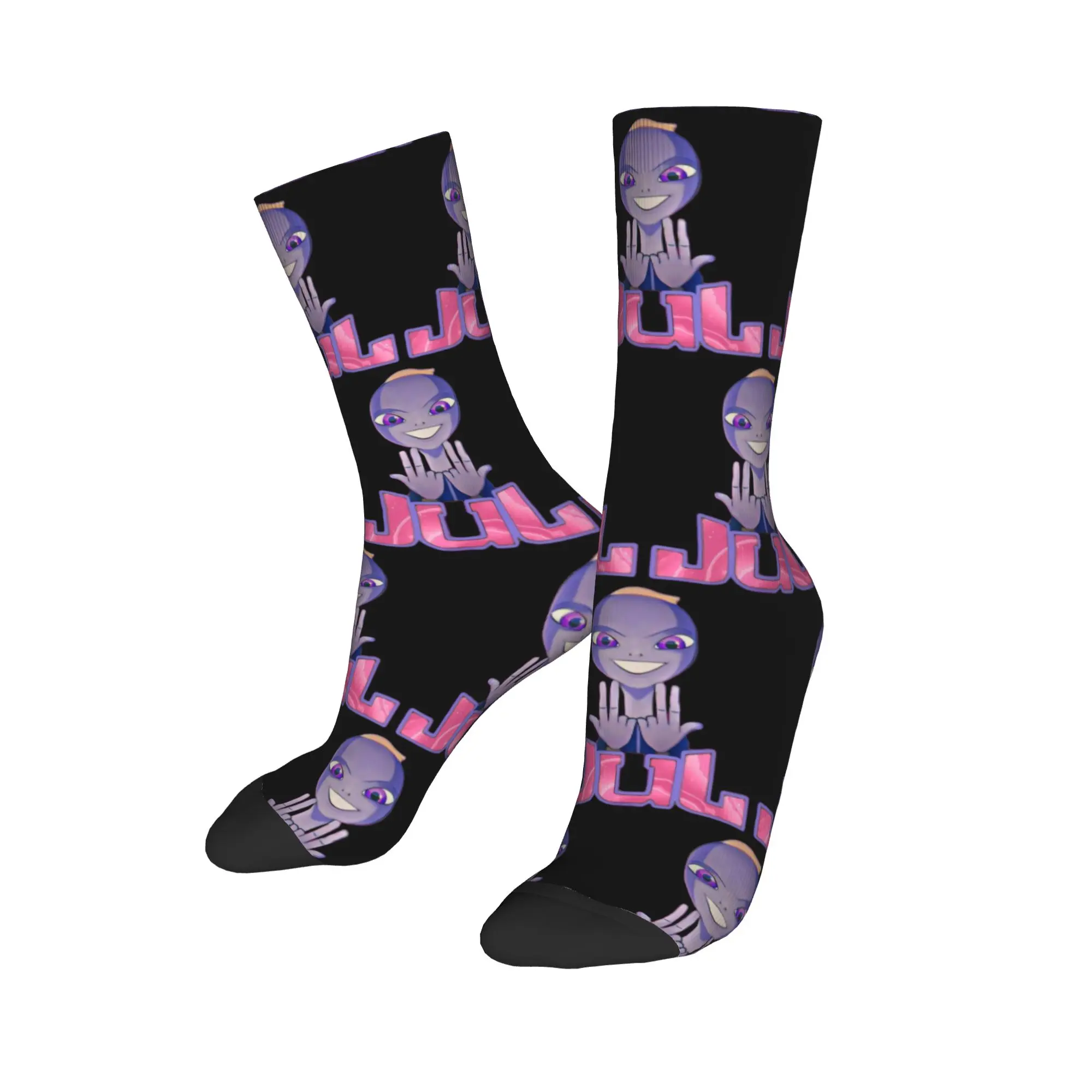 

Модные мужские носки Harajuku France Rapper JUL, носки из полиэстера, спортивные женские носки, весна, лето, осень, зима