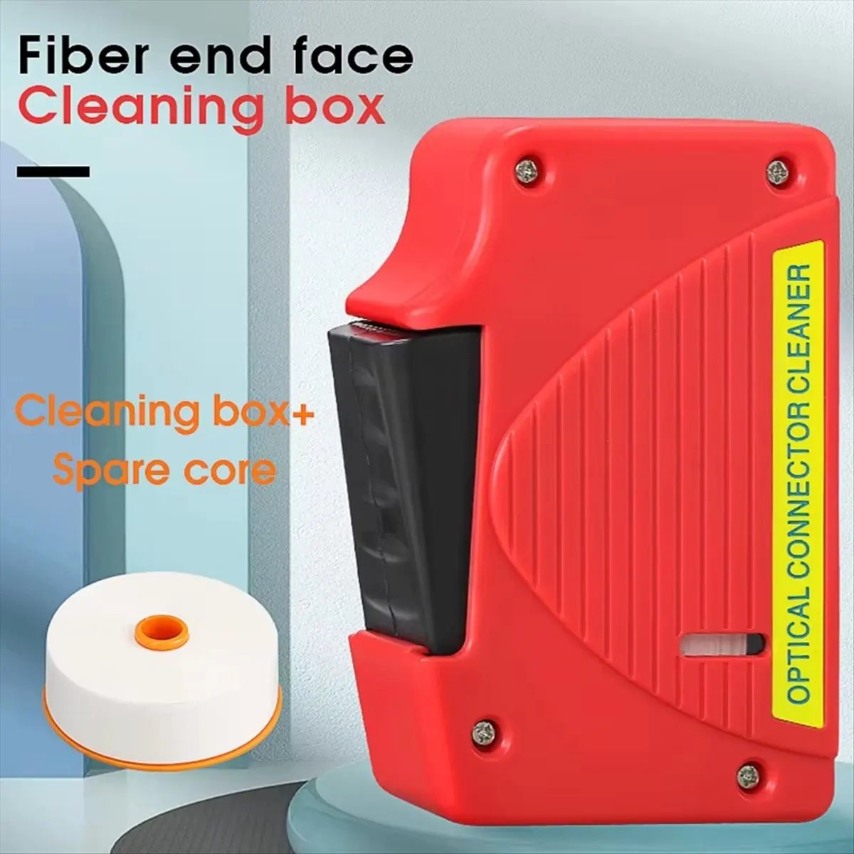2026 جديد + منظف الألياف البصرية كاسيت الألياف EndFace تنظيف صندوق ضفيرة الأنظف + تنظيف الأساسية لأدوات الألياف البصرية FC/SC // LC