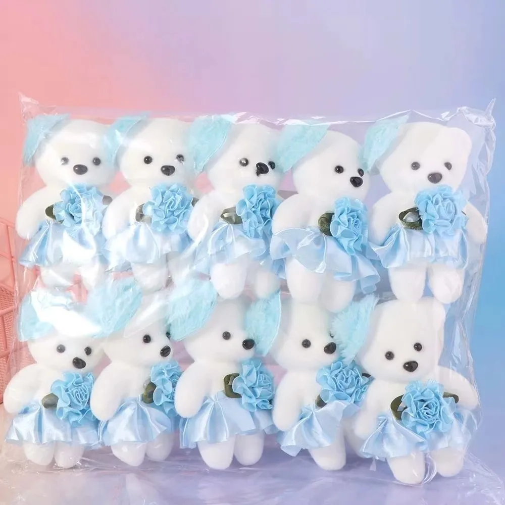 10Pcs/Set Cute Cartoon Bouquet Decoration Bear Soft DIY Graduation Bouquet Bear Accessories Bear Bouquet Accessories Birthday