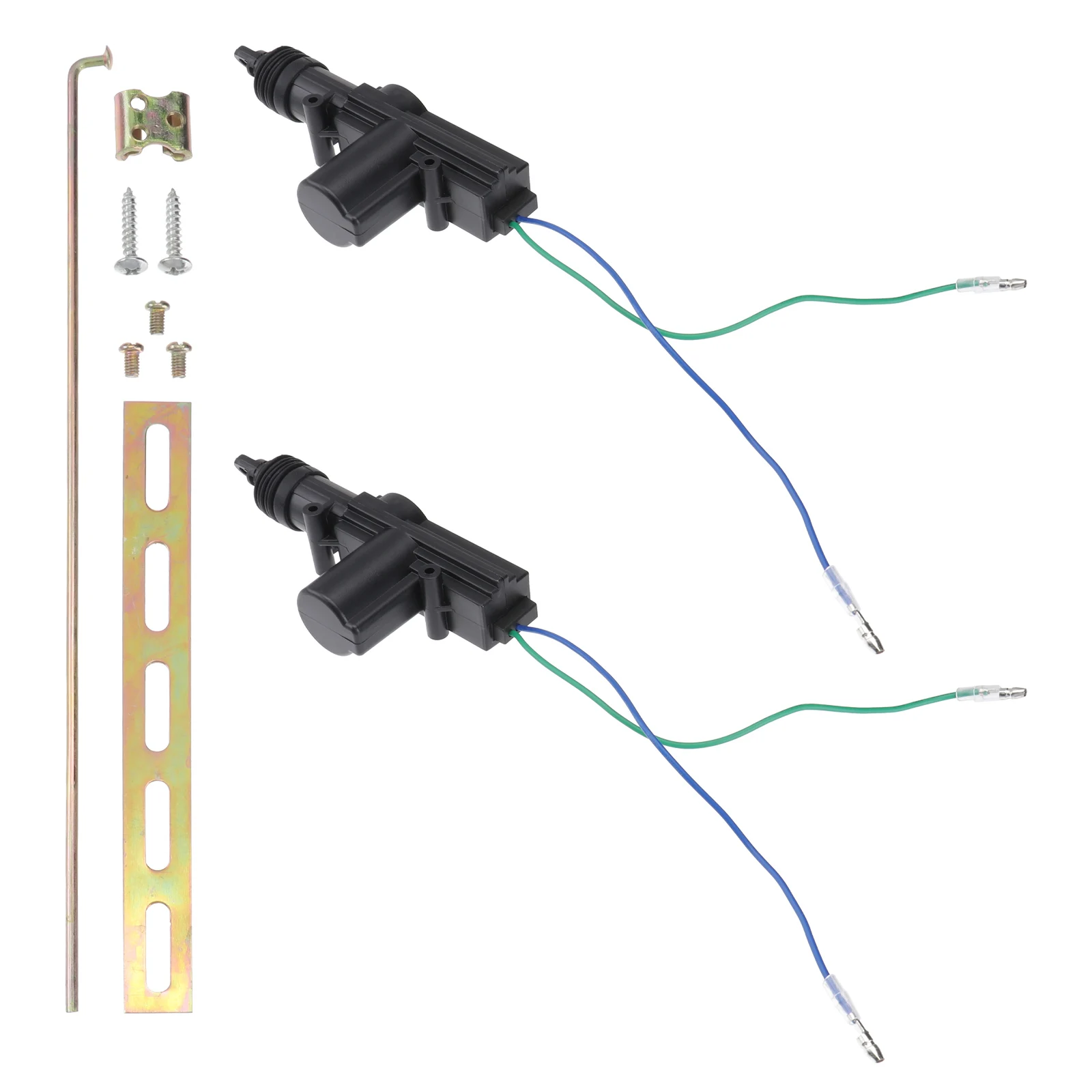 

2pcs Universal Car Door Lock Actuator 12V Motor Replacement High Durable 5 Hole Rounded Double Clip Waterproof