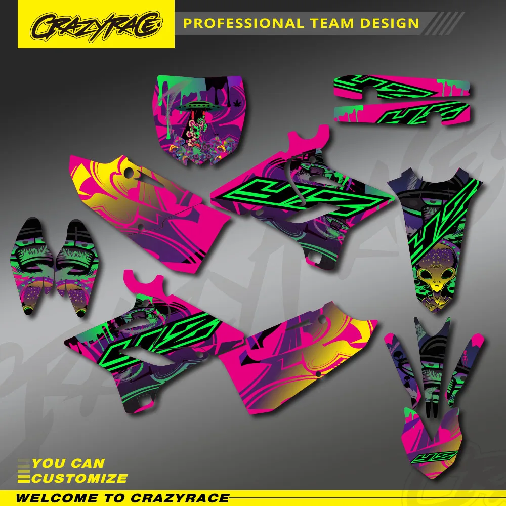 

CRAZYRACE Graphics Backgrounds Decals Stickers Kit FOR YAMAHA YZ125 YZ250 125 YZ 2015 2016 2017 2018 2019 2020 2021 250YZ Custom