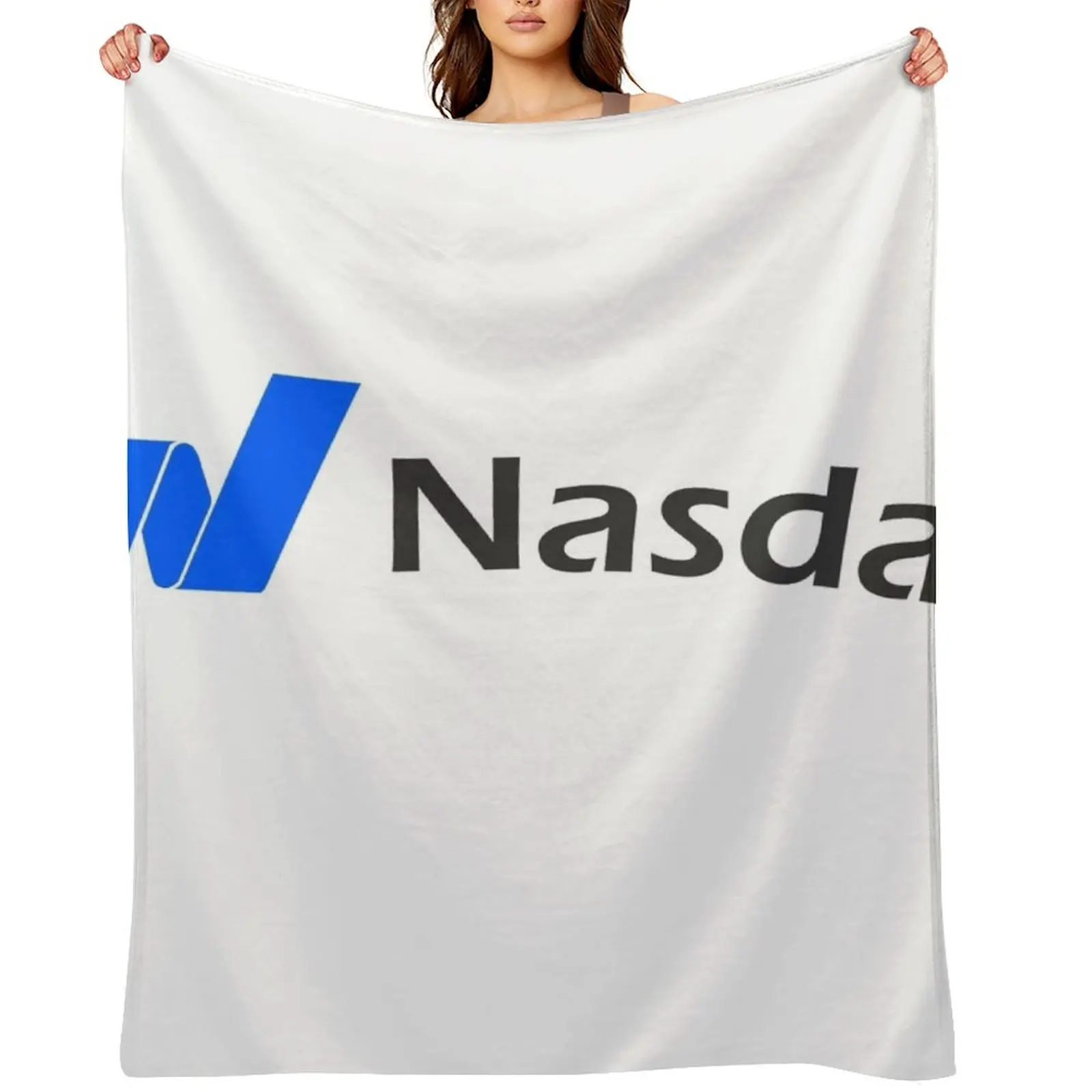 

Nasdaq stock market investor Throw Blanket Multi-Purpose Plaid on the sofa christmas gifts Custom Blankets
