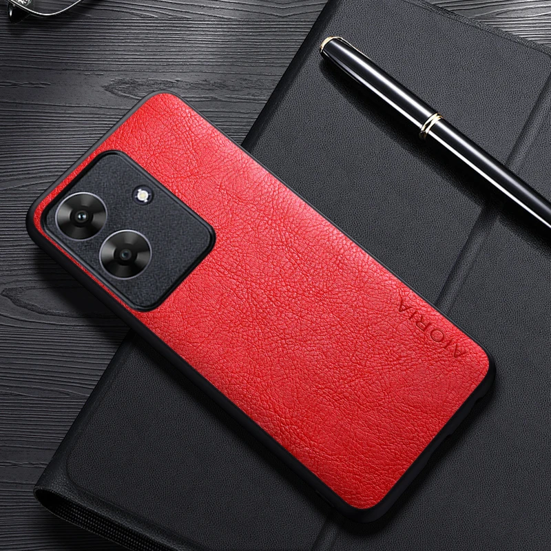 حافظة لهاتف Realme Note 60 Neo7 C75 بتصميم بسيط من الجلد الفاخر لهاتف Realme GT7 Pro