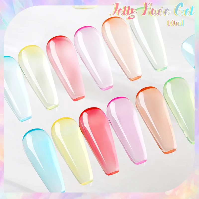 BORN PRETTY Jelly Nude Gel smalto per unghie vernice semipermanente rosa traslucida Soak Off UV LED per Nail Art Manicure Top Coat