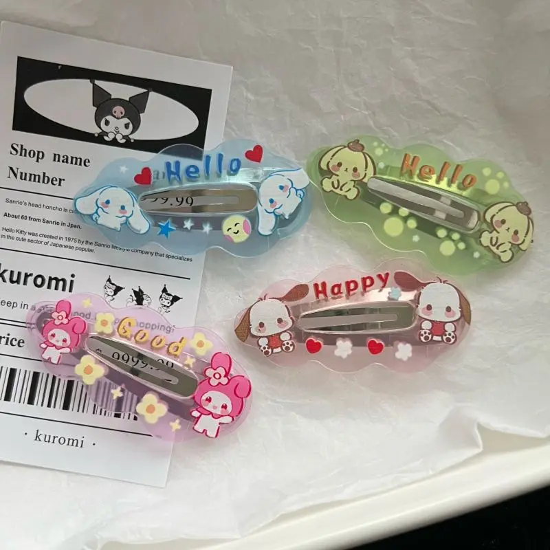 6Pcs Cartoon Cloud BB Clip Ins Sweet And Cute Girl Bangs Clip Japanese And Korean Student Cartoon Headband