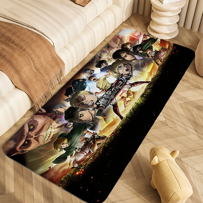 

Anime Carpet for Bedroom A-Attack on Titans Custom Living Room Bathroom Rug Veranda Floor Mat Anti Slip Doormat Entrance Door