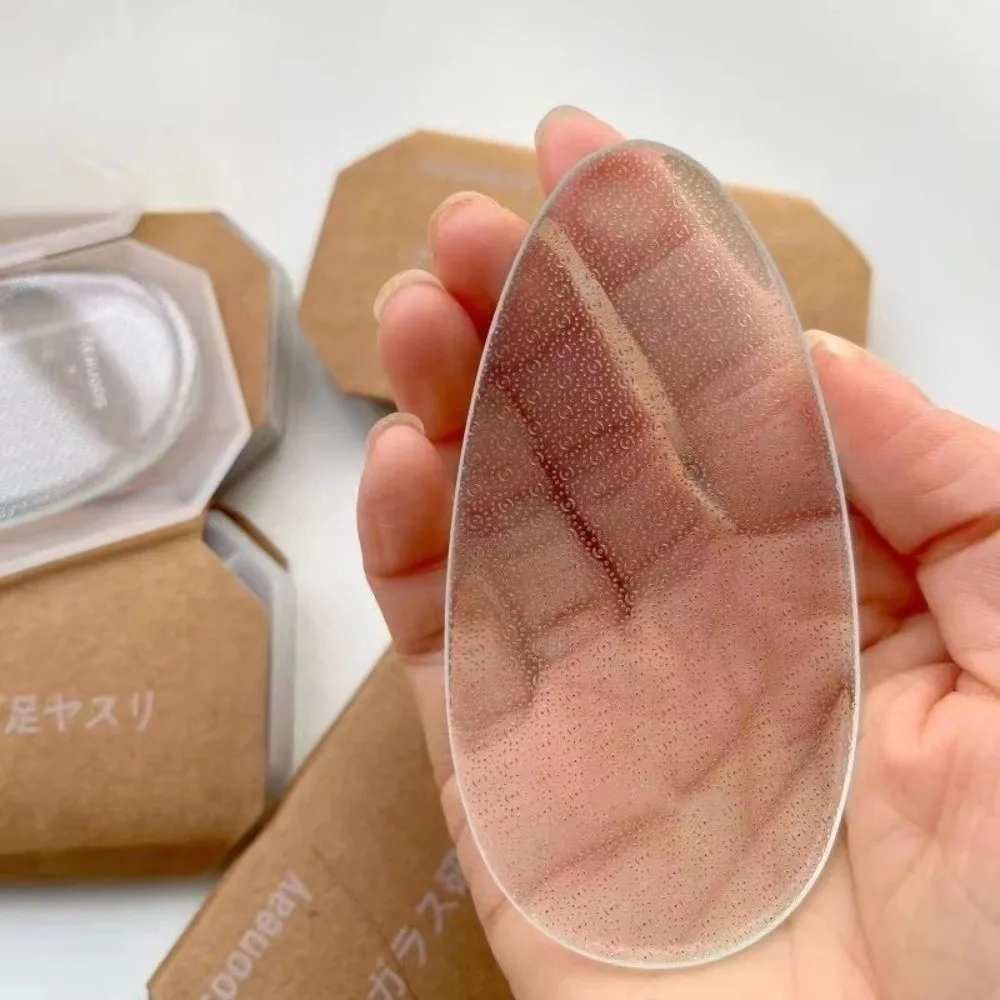 Novo purificador de pés de vidro dupla face esfoliante placa de rasp de pé peeling arquivo de calcanhar duro removedor de pele morta cuidados com pedicure