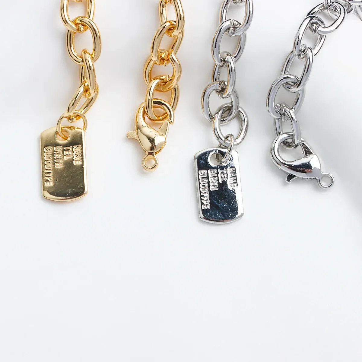 18K Real Gold Plated Large Lobster Buckle O-shaped Extension Chain, Necklace Bracelet Connecting Buckle DIY Material Accessories