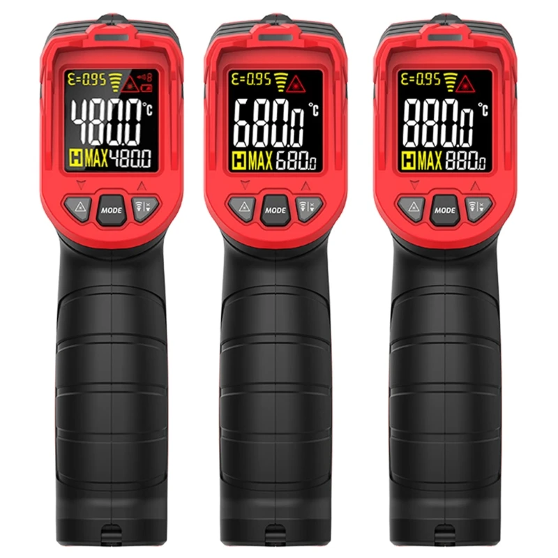 Ipiip เครื่องวัดอุณหภูมิอินฟราเรดอุณหภูมิสูงเครื่องวัดอุณหภูมิ Pyrometer Non-Contact Digital อุณหภูมิปืนแบบพกพาใช้สำหรับเตา